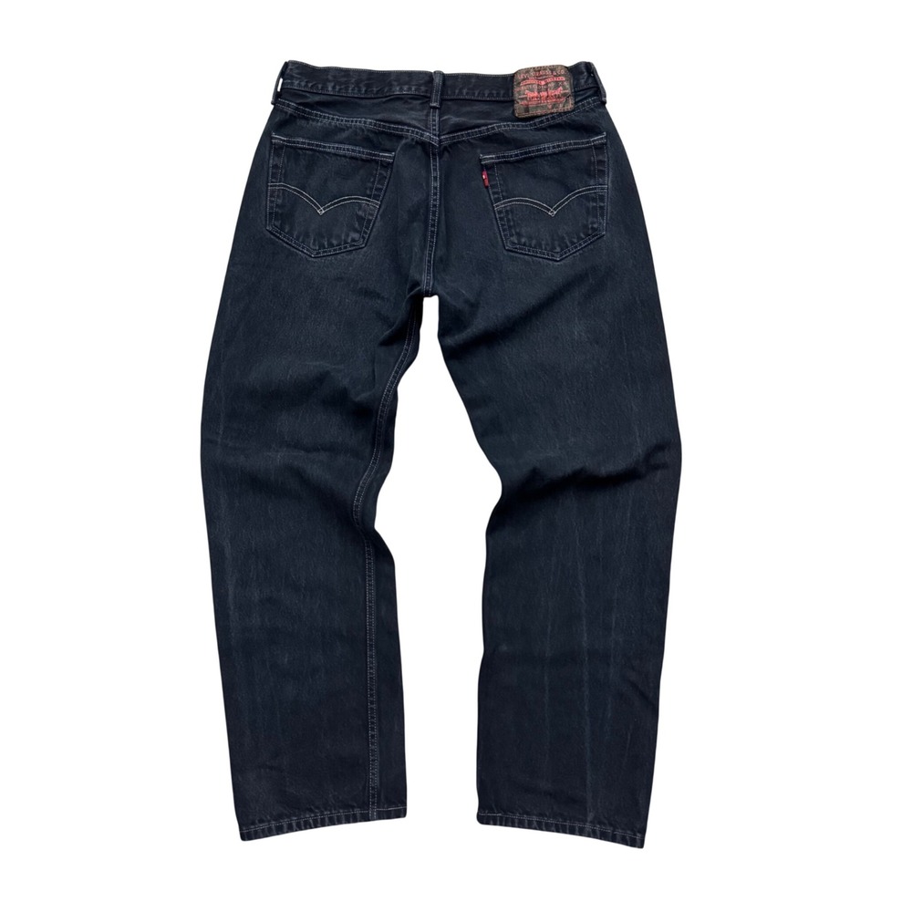 Levi's 501 Black Denim Jeans Straight Leg Button Fly